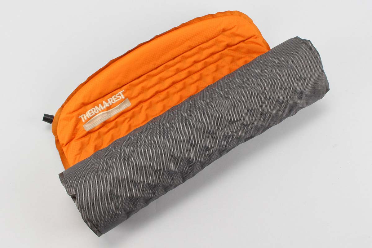 Folded 3/4 sleeping pad from Thermarest